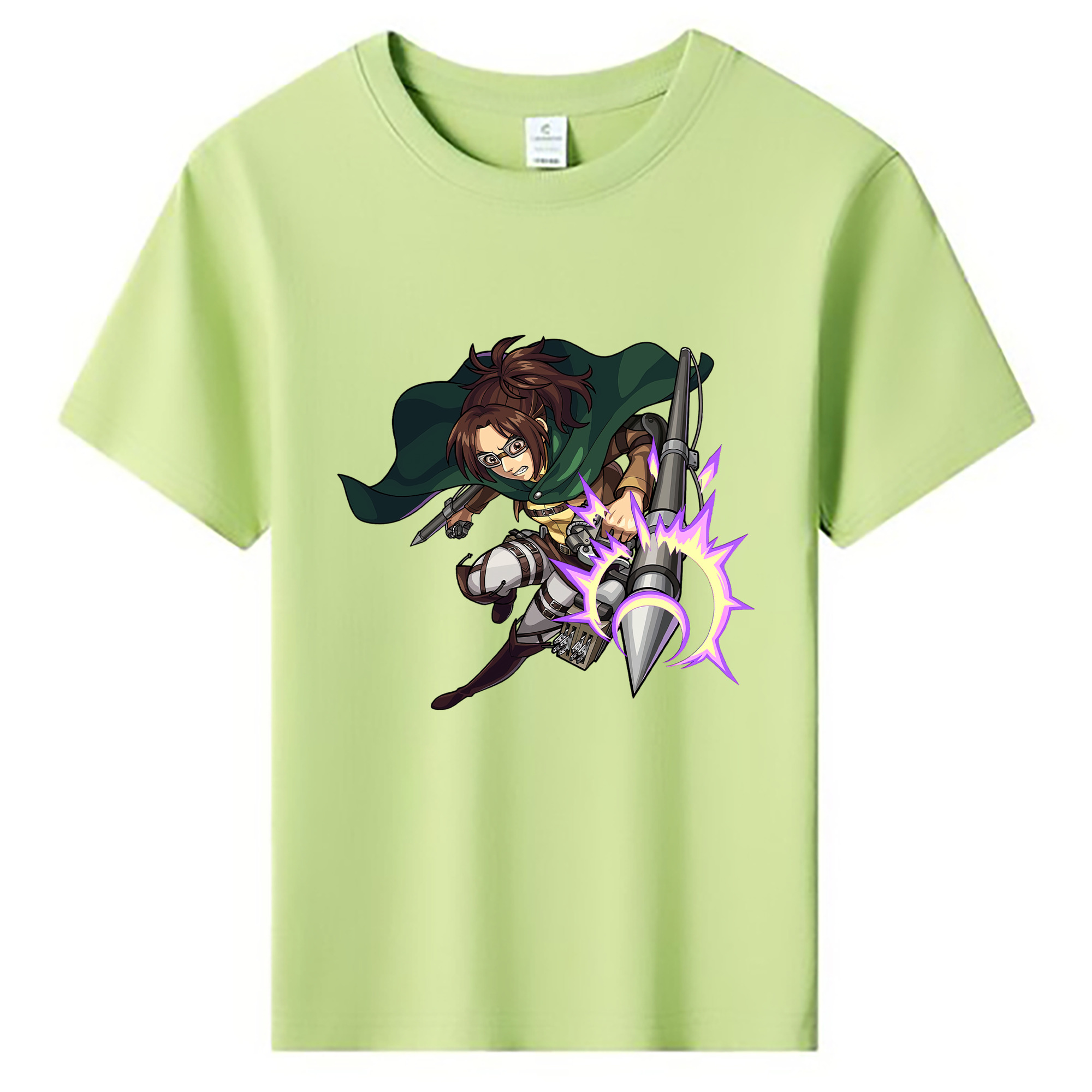 （画像用） 進撃の巨人 ハンジ·ゾエ Attack on Titan Hanji Zoe 綿100％キッズTシャツ（フロントプリント）